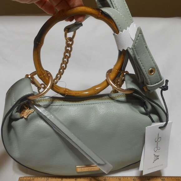NEW EVANGELINE JESSICA SIMPSON HOBO BAMBOO BRACELET CROSSBODY HANDBAG PURSE 🎁👩 - Picture 12 of 15